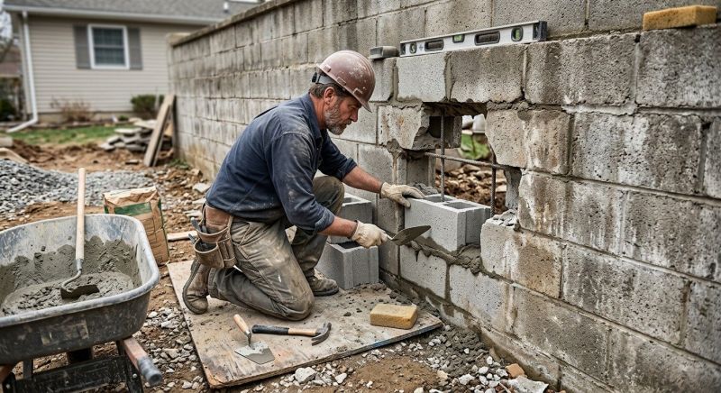 Block Wall Repair in Magnolia, TX