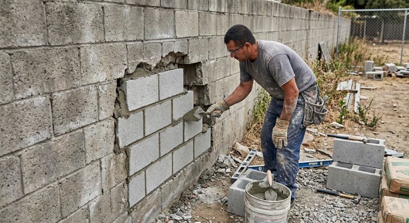 Block Wall Repair in Prairie View, TX