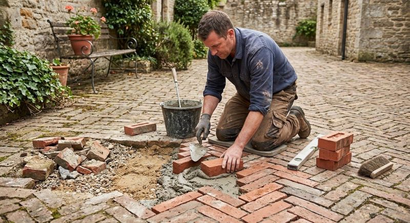 Brick Driveway Repair in Cypress, TX