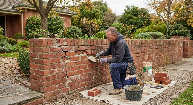 Brick Fence Repair in Cypress, TX