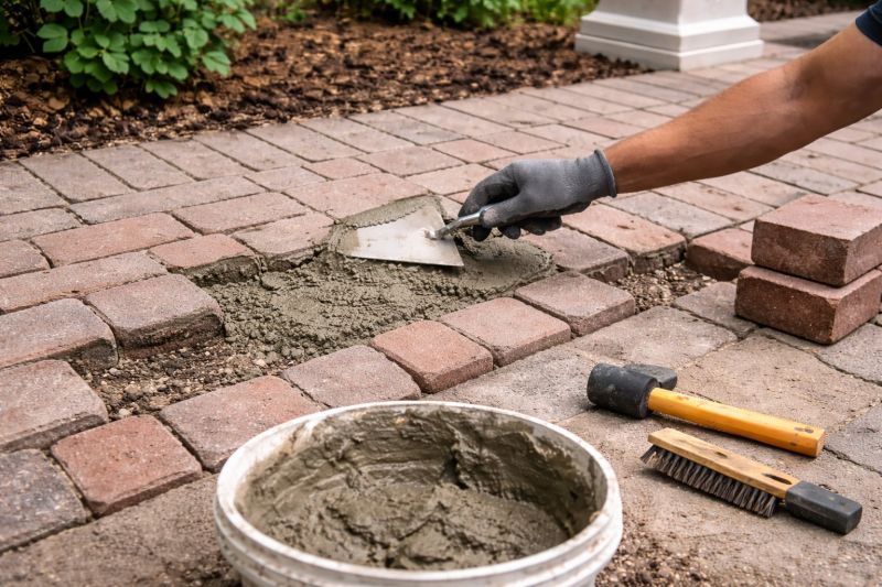 Brick Flatwork Repair in Spring, TX