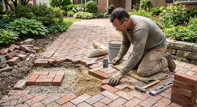 Brick Hardscape Repair in Cypress, TX