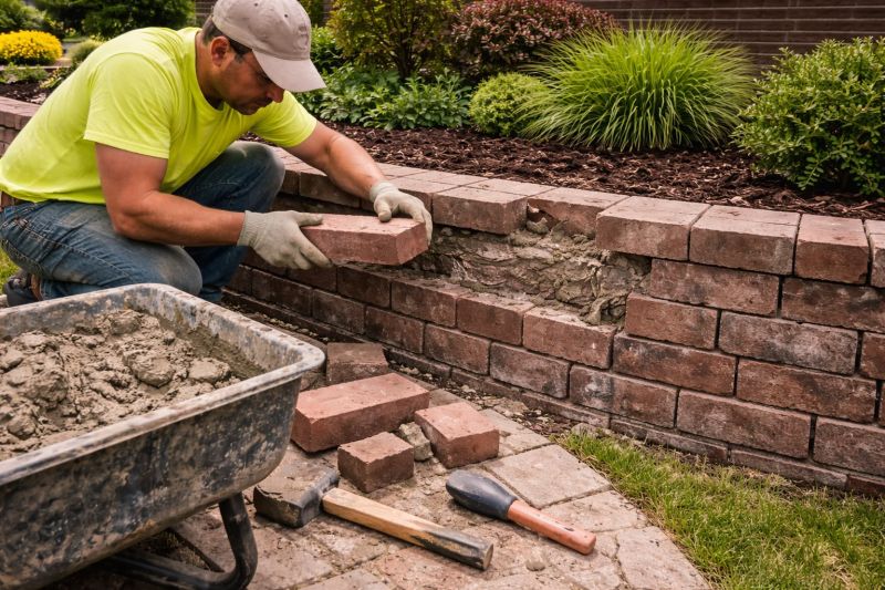 Brick Retaining Wall Repair in Cypress, TX