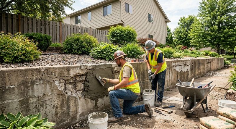 Brick Retaining Wall Repair in Cypress, TX