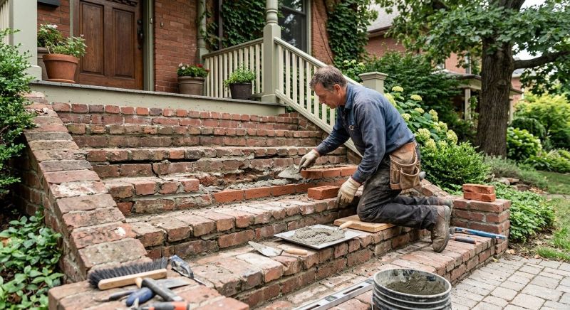 Brick Stairs Repair in Houston, TX