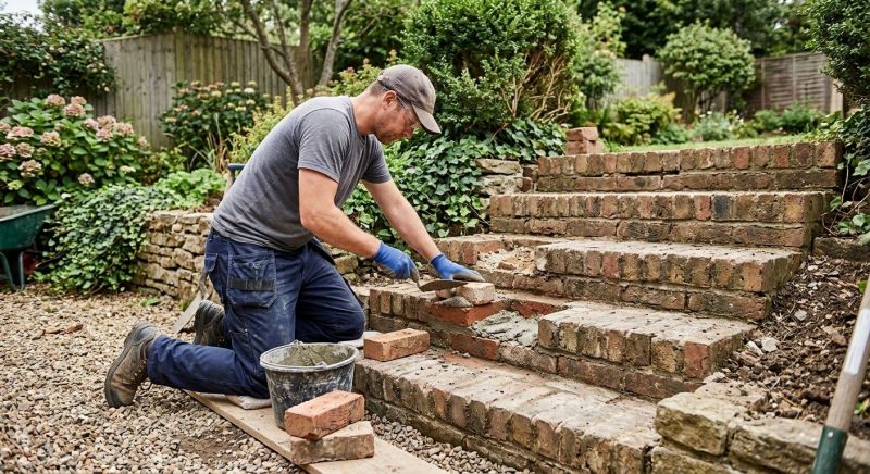 Brick Stairs Repair in Spring, TX