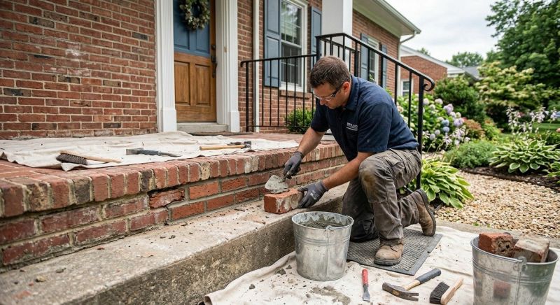 Brick Stairs Repair in Tomball, TX