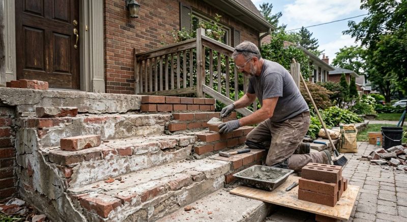 Brick Steps Repair in Cypress, TX