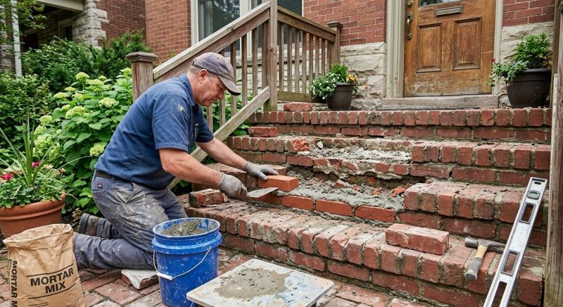 Brick Stoop Repair in Cypress, TX