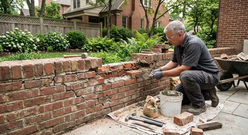Brick Wall Repair in Katy, TX