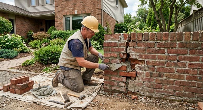 Brick Wall Repair in Cypress, TX