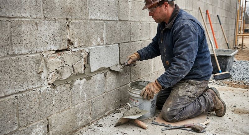 Cinder Block Repair in Cypress, TX