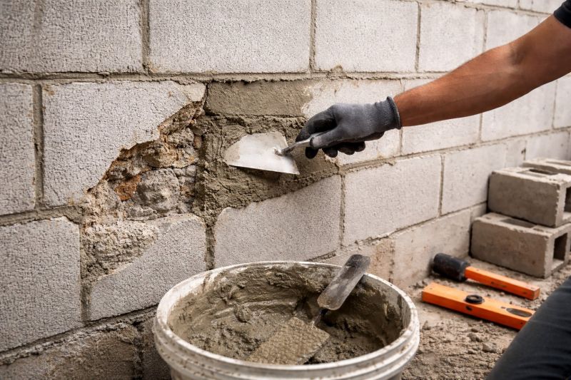 Cinder Block Wall Repair in Cypress, TX