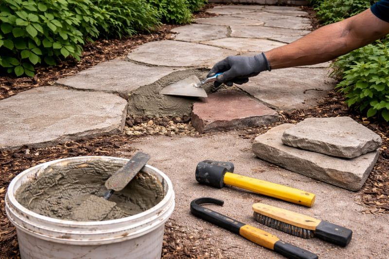 Stone Walkway Repair in Cypress, TX