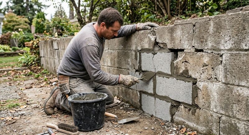 Stone Wall Repair in Katy, TX