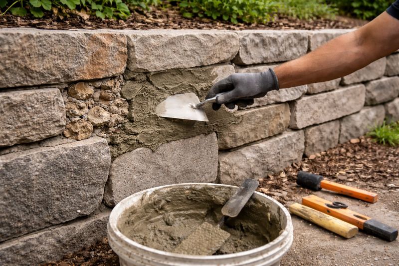 Stone Wall Repair in Cypress, TX