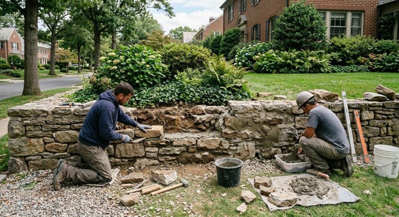 Stone Wall Repair in Spring, TX